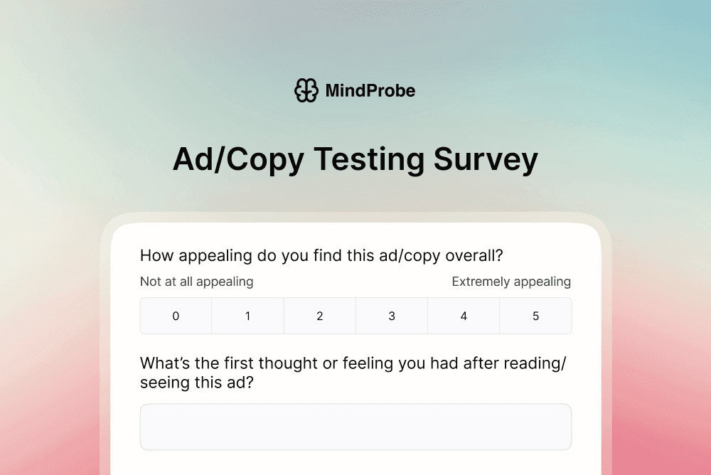 Ad/Copy Testing Survey Template