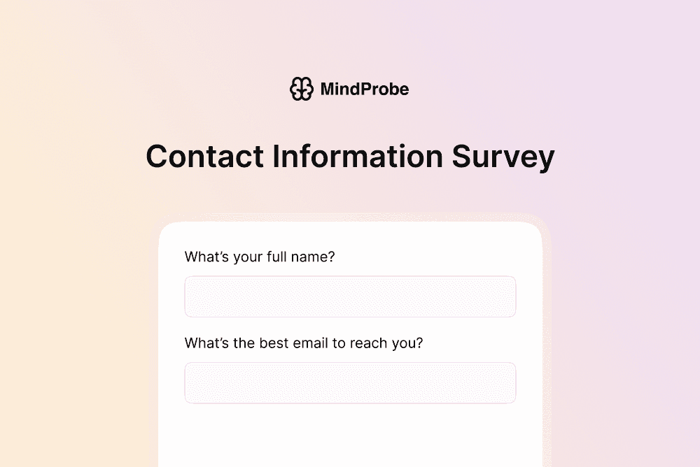 Contact Information Survey Template