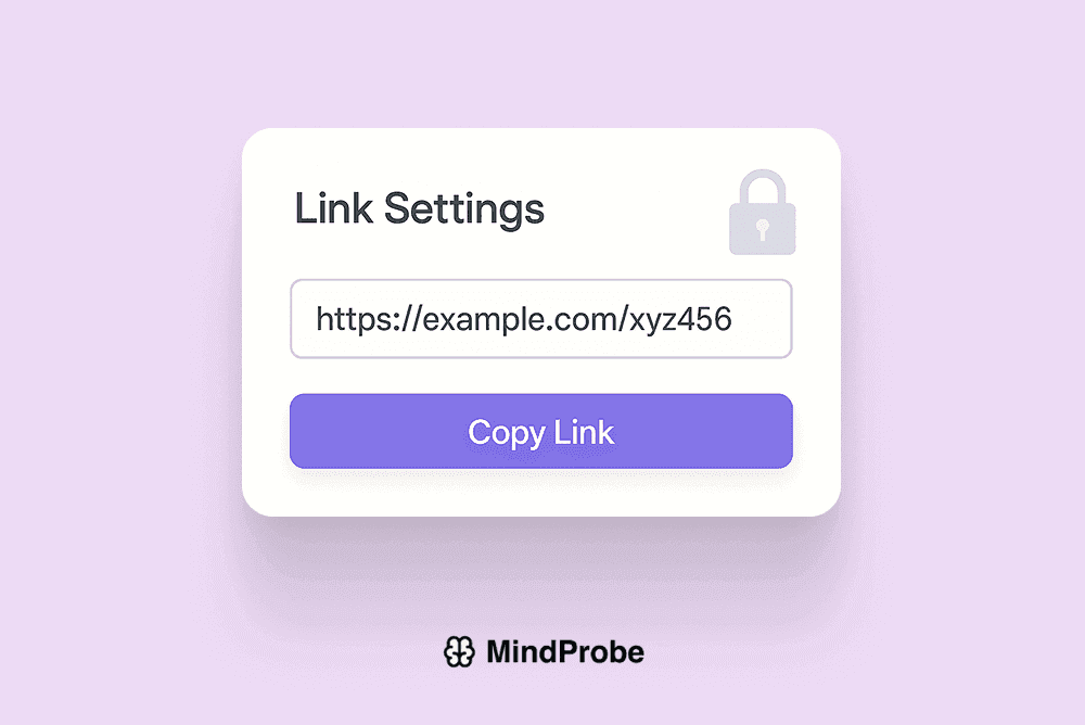 Lock icon overlay on link settings modal