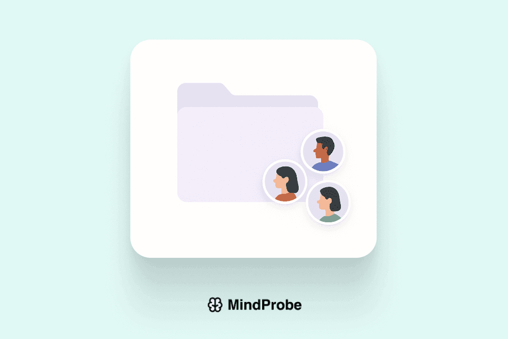 Shared folder icon with avatar overlays