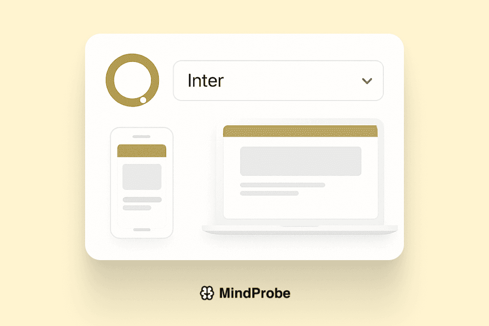 Theme editor panel showing color pickers, font dropdowns, and live mobile/desktop preview
