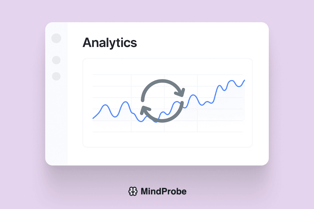 Sync icon over chart.