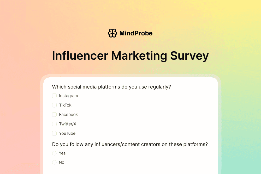 Influencer Marketing Survey Template
