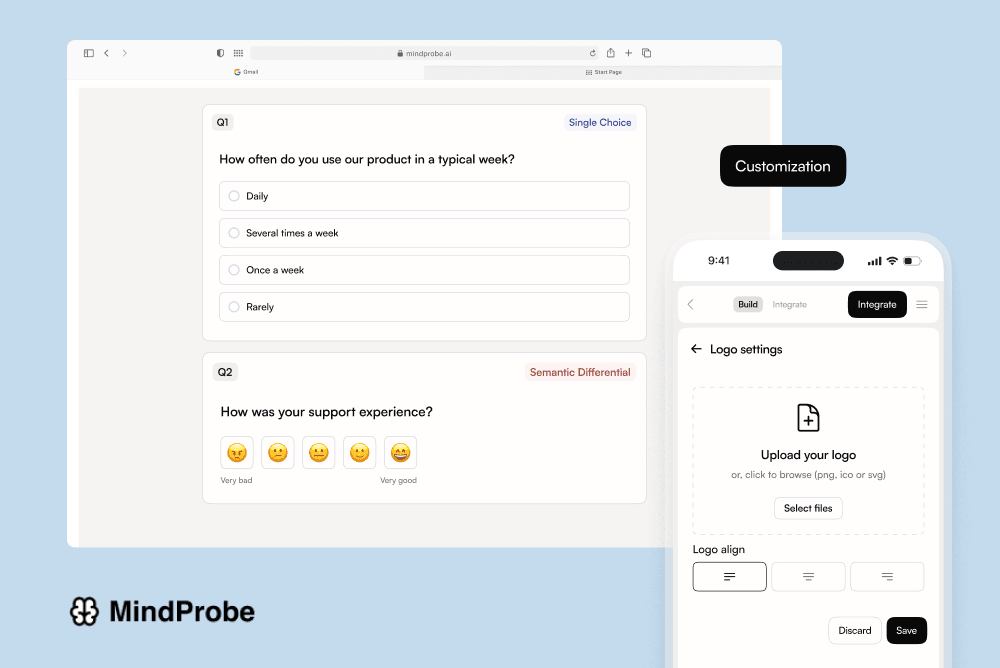 one on mobile portrait, one on tablet landscape.