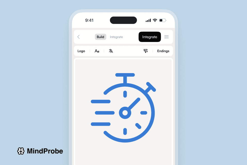 Stopwatch icon over a phone.